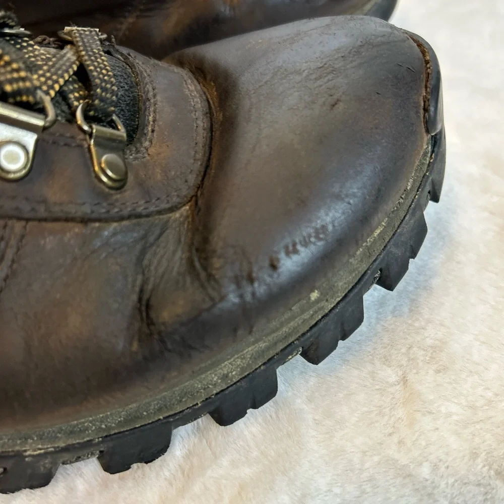 Timberland Brown Waterproof hiking boots leather lace up outdoor trail boots Men